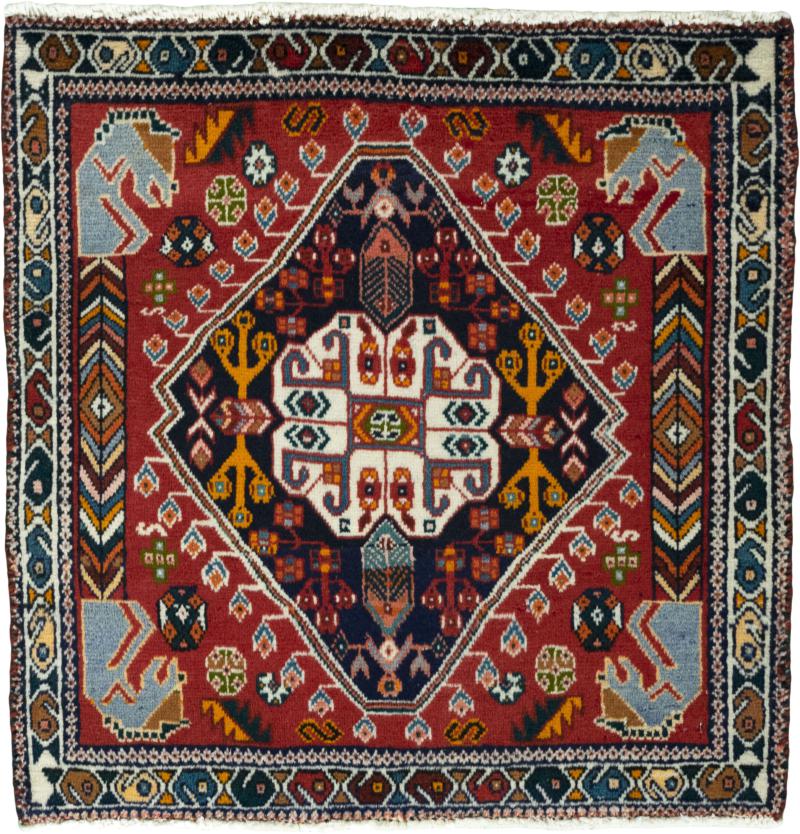 Persialainen matto Shiraz 63x61 63x61, Persialainen matto Solmittu käsin