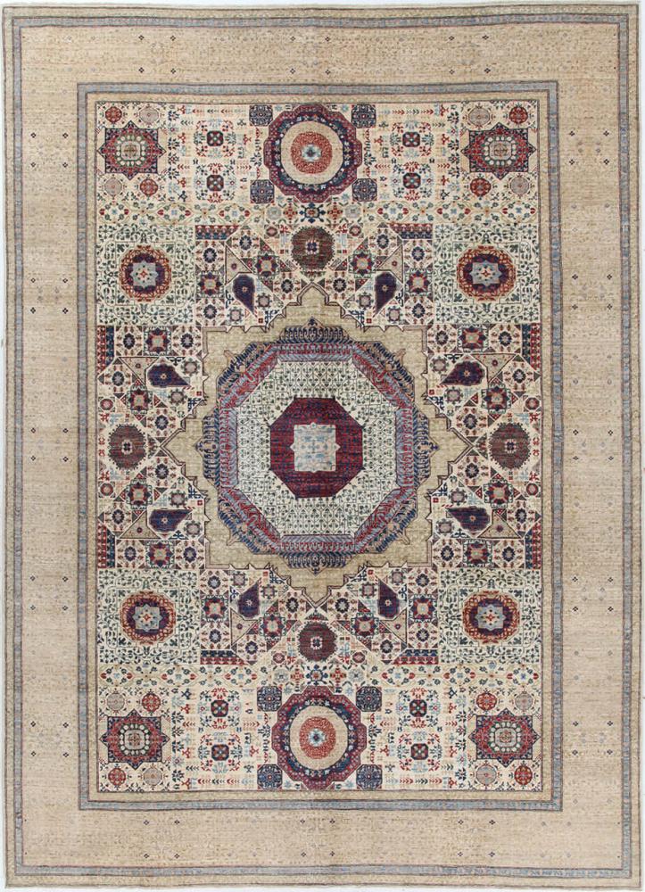 Tapis pakistanais Mamluk 366x272 366x272, Tapis persan Noué à la main