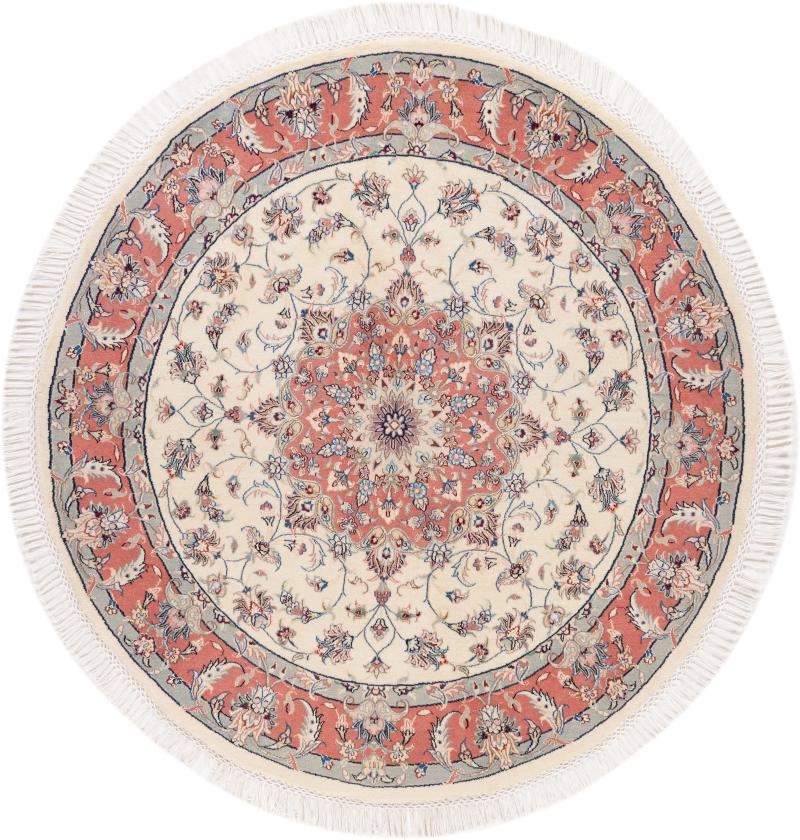 Persian Rug Tabriz 50Raj 5'0"x5'0" 5'0"x5'0", Persian Rug Knotted by hand