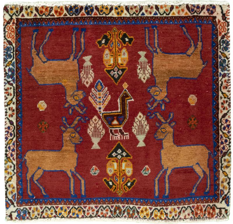 Perzisch tapijt Shiraz 54x57 54x57, Perzisch tapijt Handgeknoopte