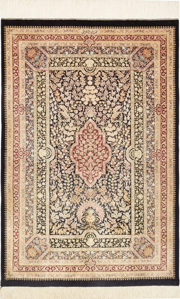 Persisk tæppe Ghom Silke 117x80 117x80, Persisk tæppe Knyttet i hånden