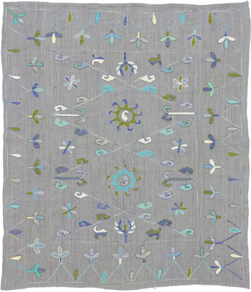 Afghan rug Kilim Afghan Soozani 208x180 208x180, Persian Rug Woven by hand