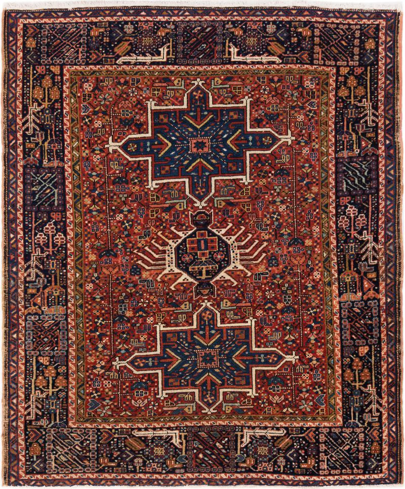 Tapete persa Gharadjeh 171x143 171x143, Tapete persa Feito à mão
