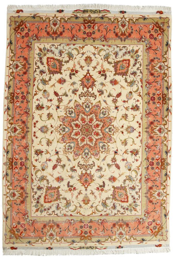 Tapis persan Tabriz 50Raj 216x156 216x156, Tapis persan Noué à la main