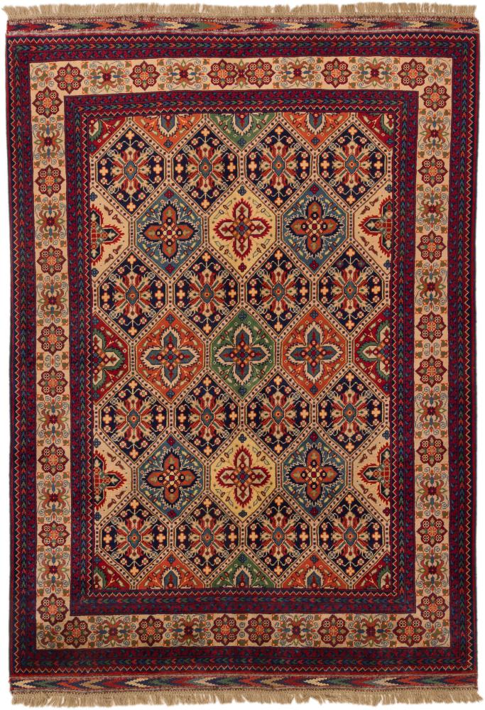 Tapis afghan Afghan Mauri 211x151 211x151, Tapis persan Noué à la main