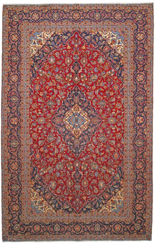 Persisk tæppe Keshan 367x234 367x234, Persisk tæppe Knyttet i hånden