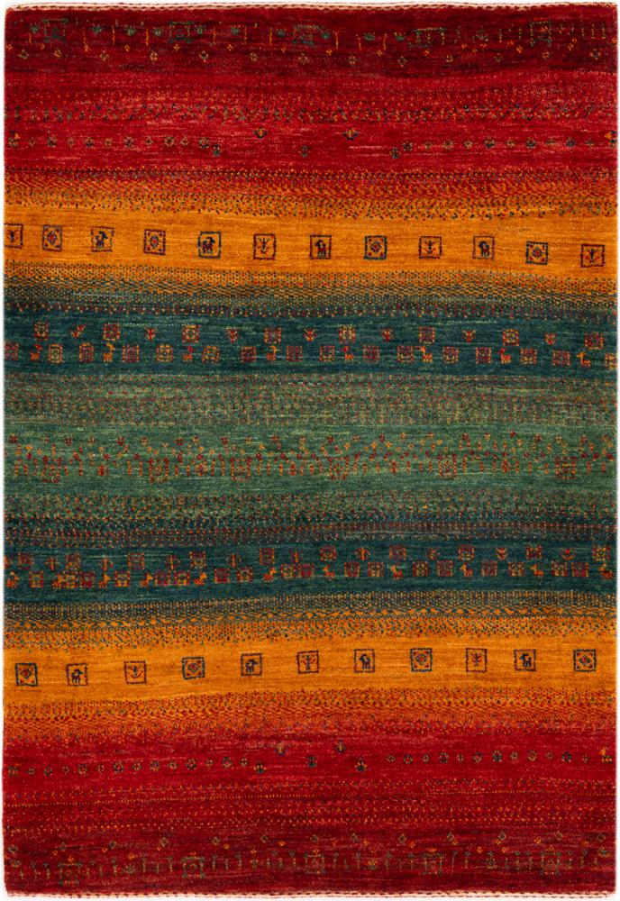 Tapis persan Perser Gabbeh Loribaft Essence 122x88 122x88, Tapis persan Noué à la main