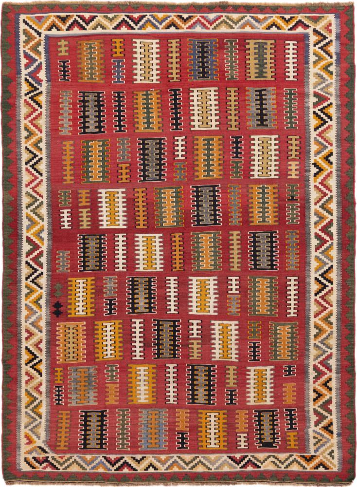 Alfombra persa Kilim Fars Vieja 220x162 220x162, Alfombra persa Tejido a mano