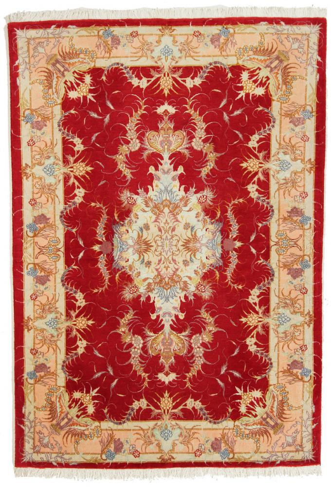 Περσικό χαλί Tabriz 60Raj 150x103 150x103, Περσικό χαλί Οι κόμποι έγιναν με το χέρι