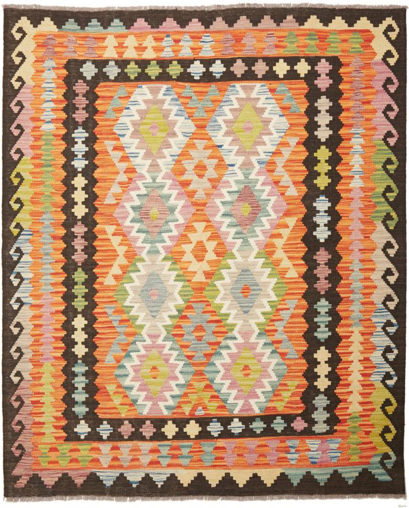 Tapete afegão Kilim Afegão 194x157 194x157, Tapete persa Tecido à mão