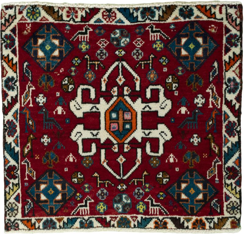 Tapis persan Shiraz 56x59 56x59, Tapis persan Noué à la main