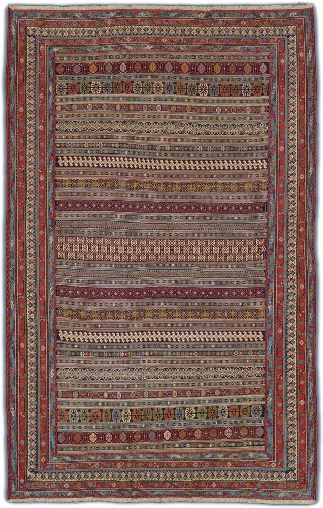 Persian Rug Kilim Fars Sirjan 9'11"x6'5" 9'11"x6'5", Persian Rug Woven by hand