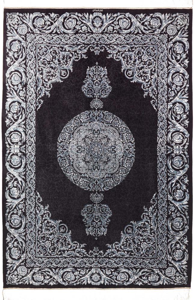 Alfombra persa Ghom de Seda 201x136 201x136, Alfombra persa Anudado a mano