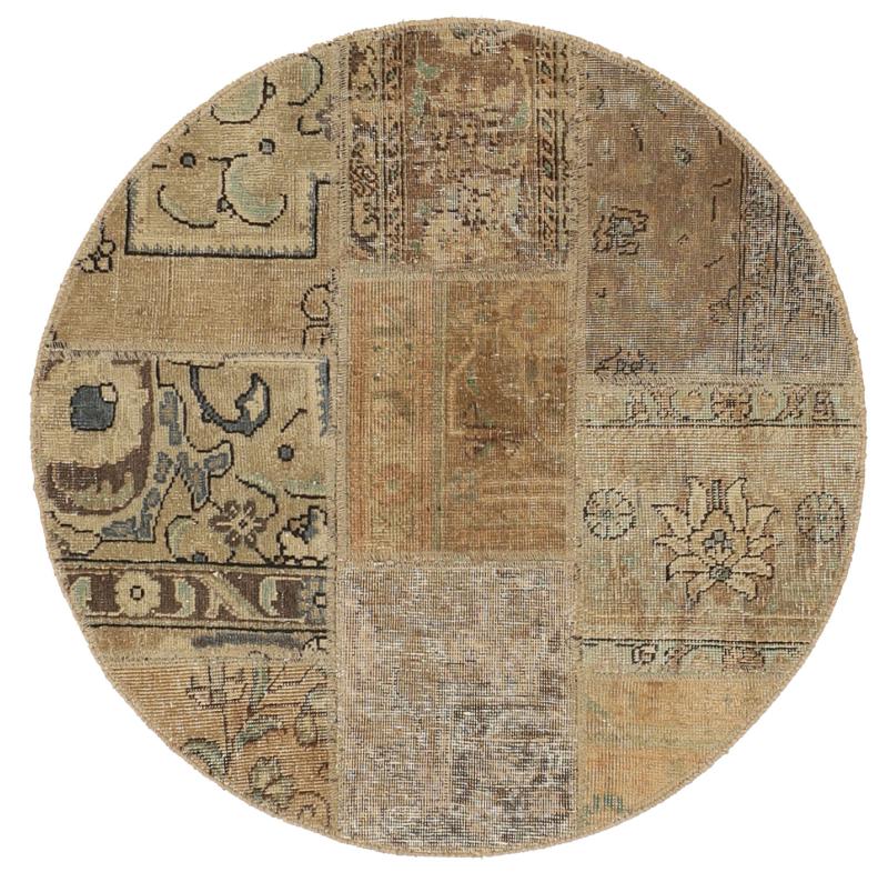 Persisk matta Patchwork 101x101 101x101, Persisk matta Knuten för hand