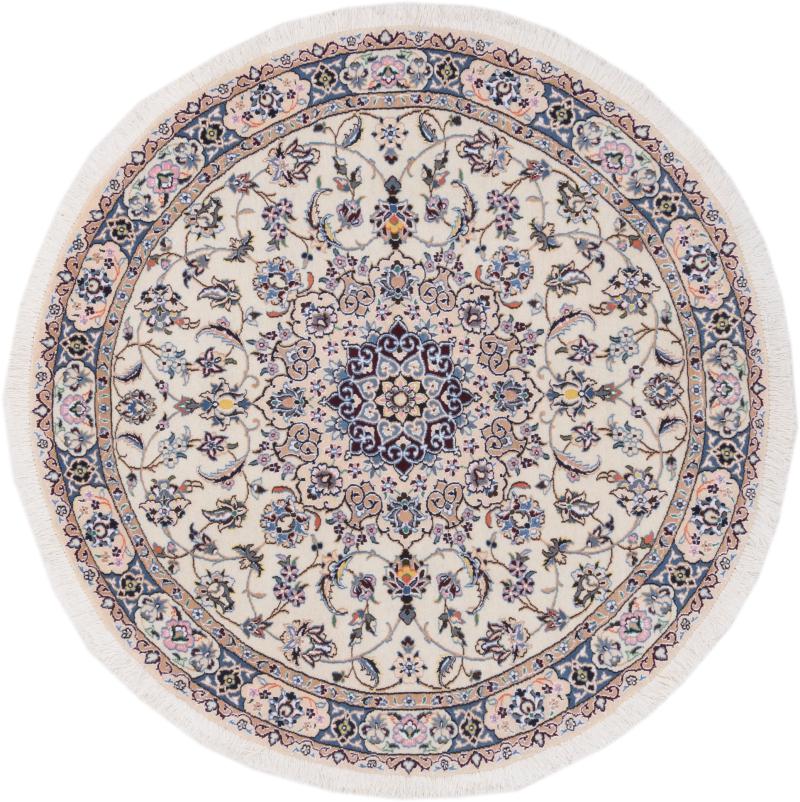 Tapis persan Naïn 9La 149x151 149x151, Tapis persan Noué à la main