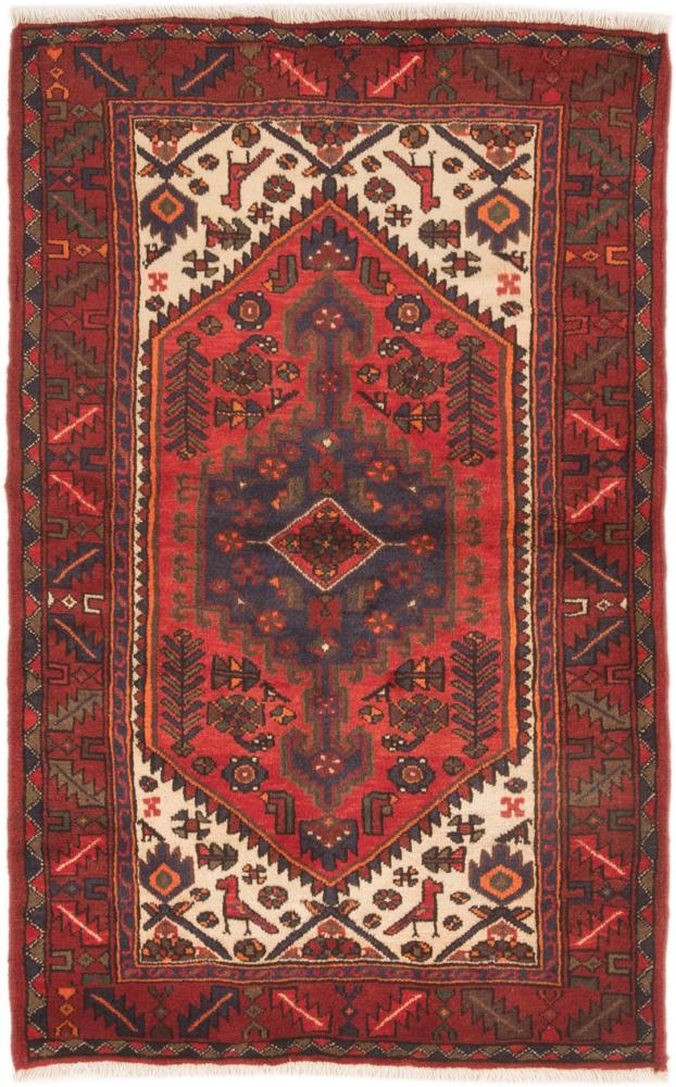 Tapis persan Hamadan 159x99 159x99, Tapis persan Noué à la main