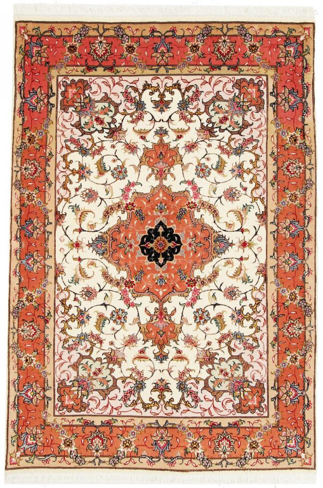 Tapete persa Tabriz 50Raj 148x100 148x100, Tapete persa Atado à mão