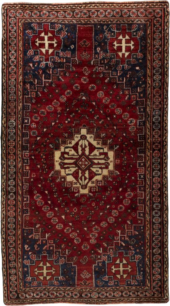 Persian Rug Shiraz 6'6"x3'8" 6'6"x3'8", Persian Rug Knotted by hand