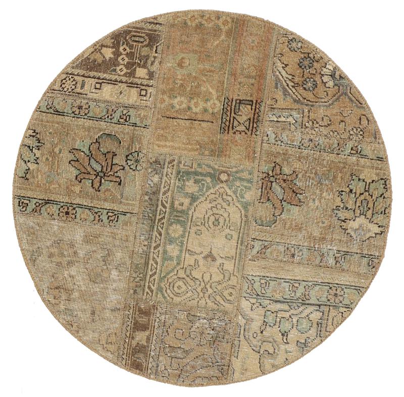 Persisk matta Patchwork 99x99 99x99, Persisk matta Knuten för hand