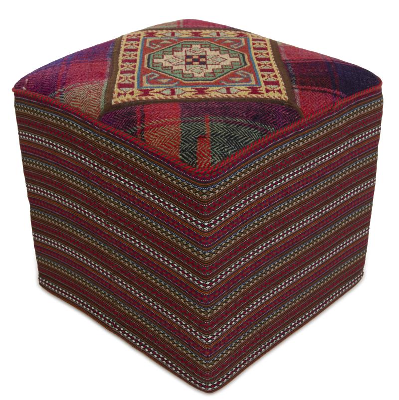 Persisk teppe Kelim Sitz Hocker 44x46 44x46, Persisk teppe Knyttet for hånd