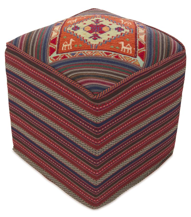 Persian Rug Pouf 49x49 49x49, Persian Rug Knotted by hand