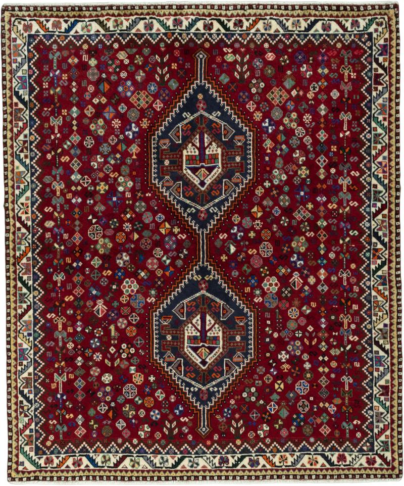 Tappeto persiano Shiraz 198x163 198x163, Tappeto persiano Annodato a mano