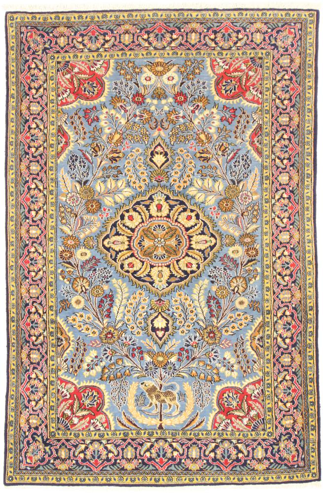 Persisk tæppe Ghom 210x136 210x136, Persisk tæppe Knyttet i hånden