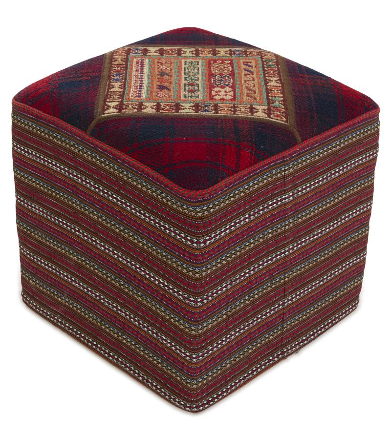 Persian Rug Kilim Sitz Hocker 46x46 46x46, Persian Rug Knotted by hand