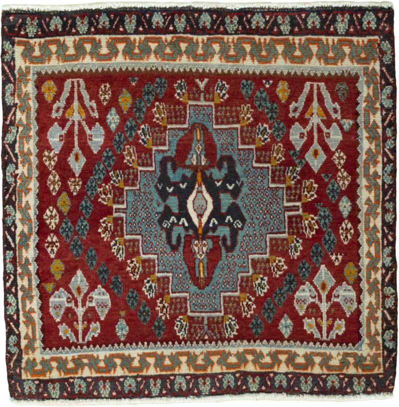 Tapis persan Shiraz 62x60 62x60, Tapis persan Noué à la main