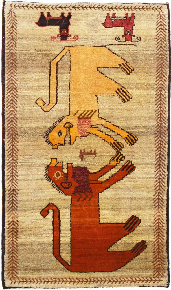 Tapete persa Ghashghai 181x109 181x109, Tapete persa Atado à mão