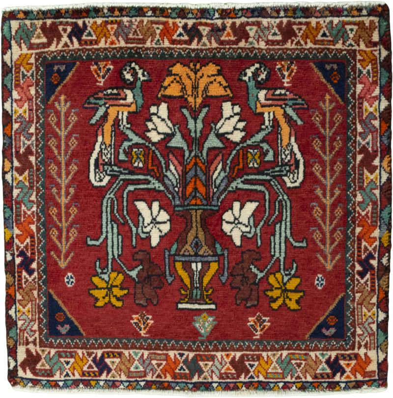 Perzisch tapijt Shiraz 61x62 61x62, Perzisch tapijt Handgeknoopte