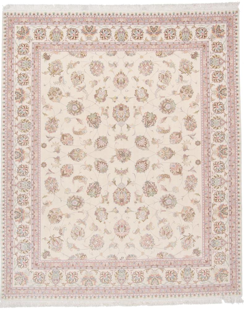 Tapis persan Tabriz 60Raj Chaîne de Soie 299x252 299x252, Tapis persan Noué à la main