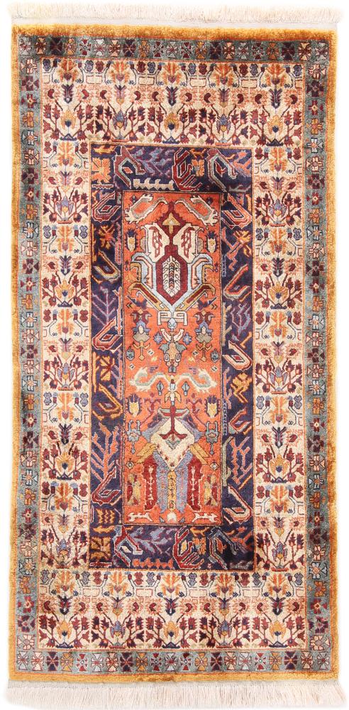  Keysari Silk 124x61 124x61, Persian Rug Knotted by hand