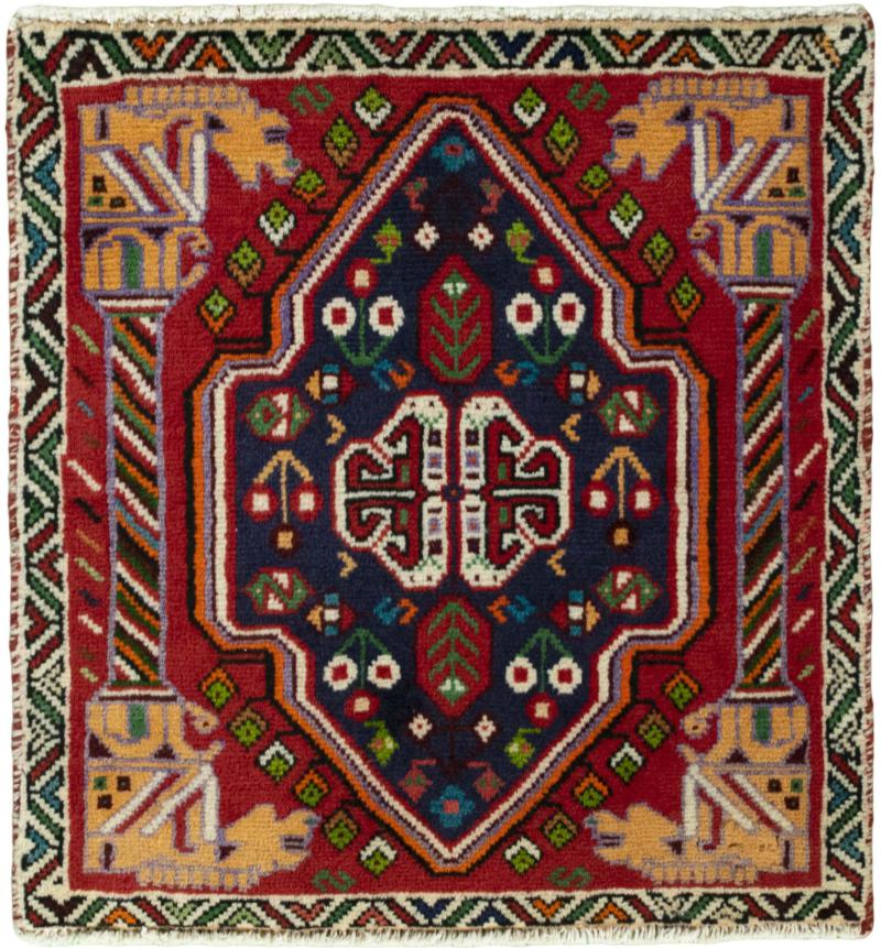 Tappeto persiano Shiraz 60x57 60x57, Tappeto persiano Annodato a mano