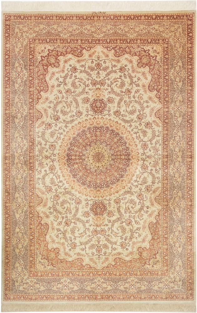 Tappeto persiano Qum di Seta 243x160 243x160, Tappeto persiano Annodato a mano