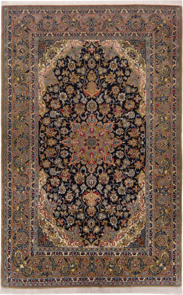 Tapis persan Ispahan Chaîne de Soie 166x106 166x106, Tapis persan Noué à la main