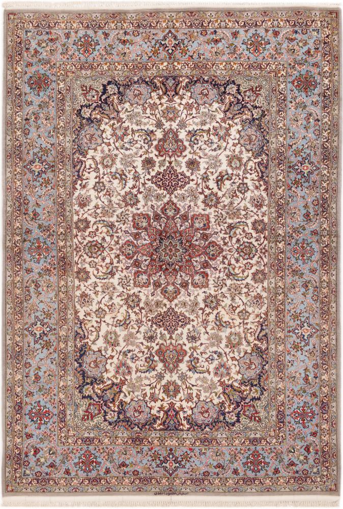 Perserteppich Isfahan Seidenkette 227x156 227x156, Perserteppich Handgeknüpft