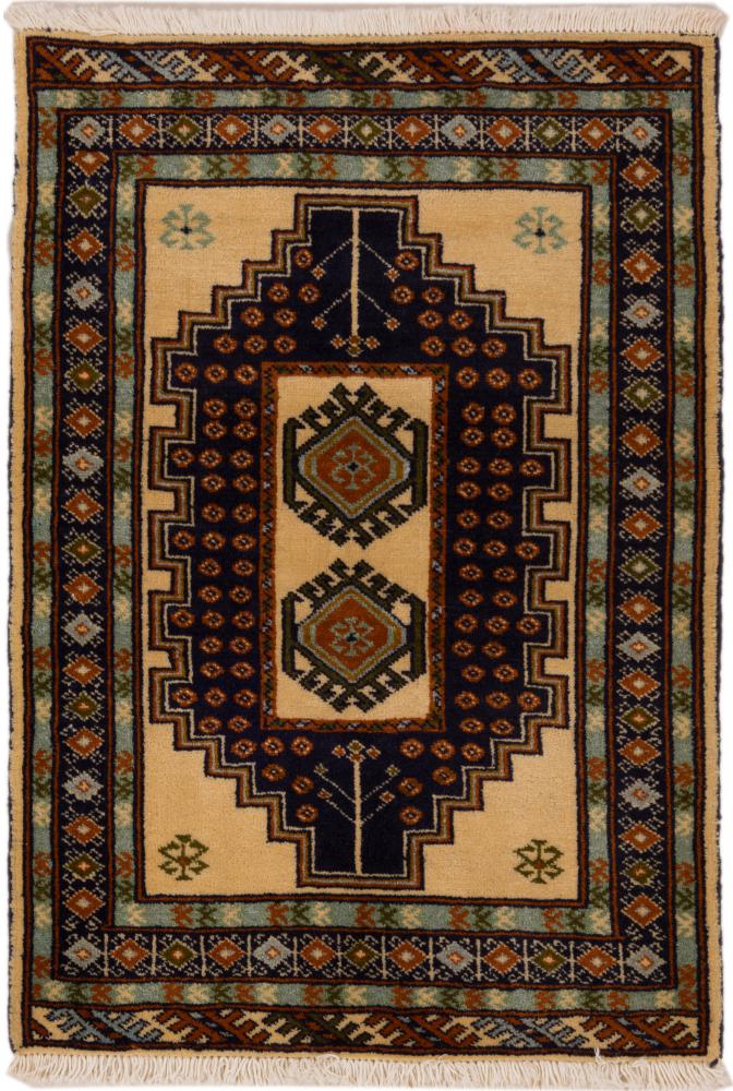 Tapete persa Turcomano 90x63 90x63, Tapete persa Atado à mão