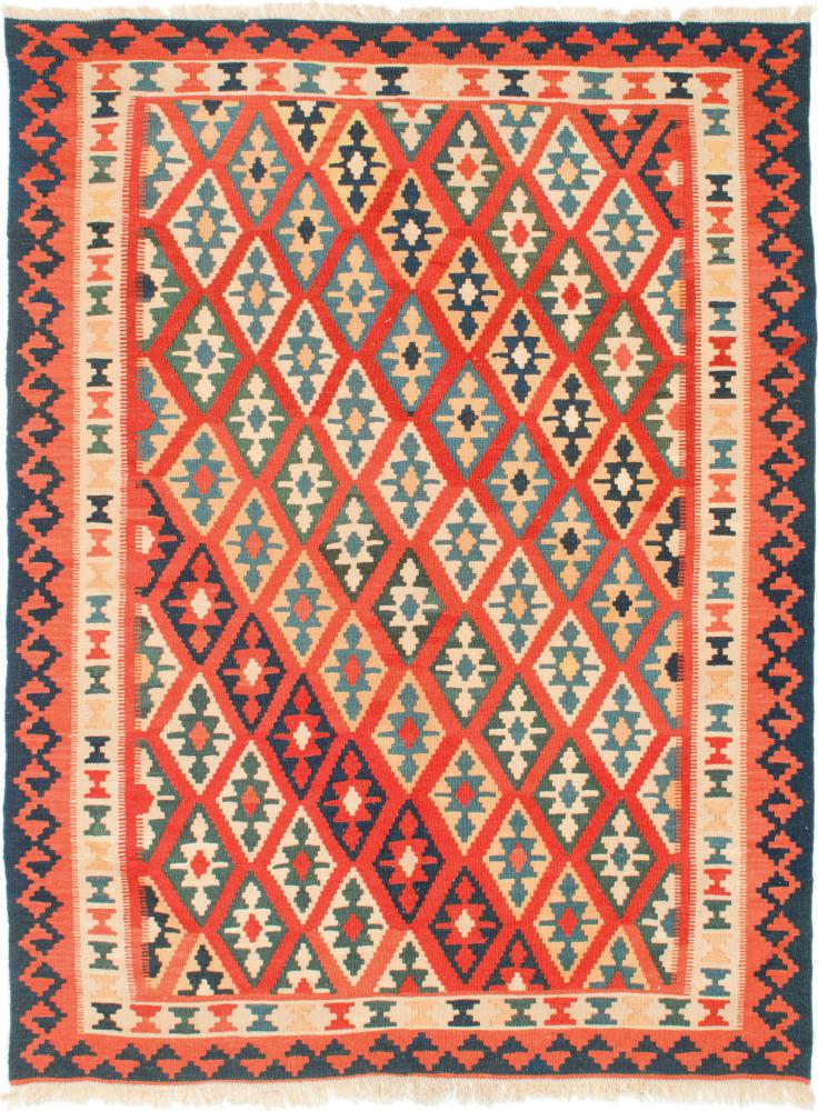 Tapete persa Kilim Fars 218x161 218x161, Tapete persa Tecido à mão