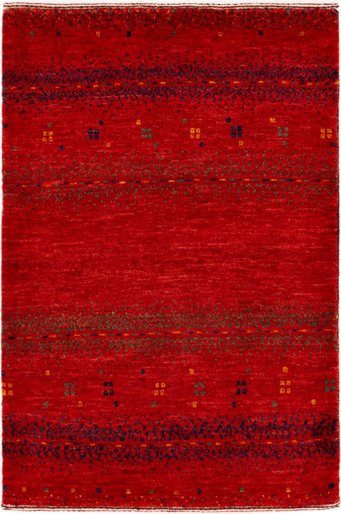 Persian Rug Persian Gabbeh Loribaft Atash 3'0"x2'0" 3'0"x2'0", Persian Rug Knotted by hand