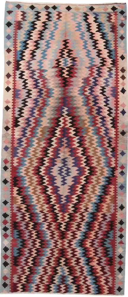 Alfombra persa Kilim Fars Antiguo 401x171 401x171, Alfombra persa Tejido a mano