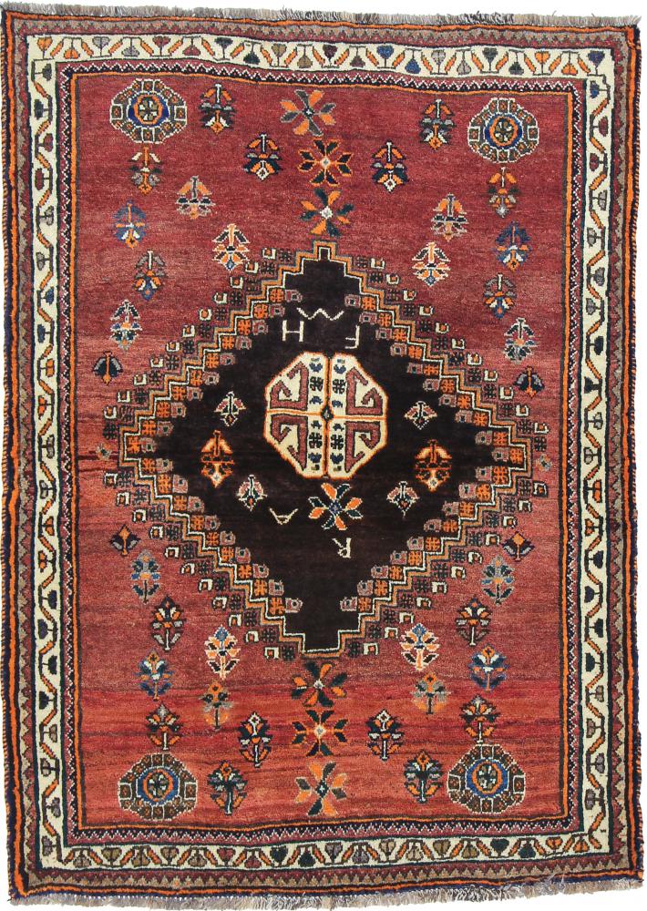 Tapete persa Ghashghai 149x109 149x109, Tapete persa Atado à mão