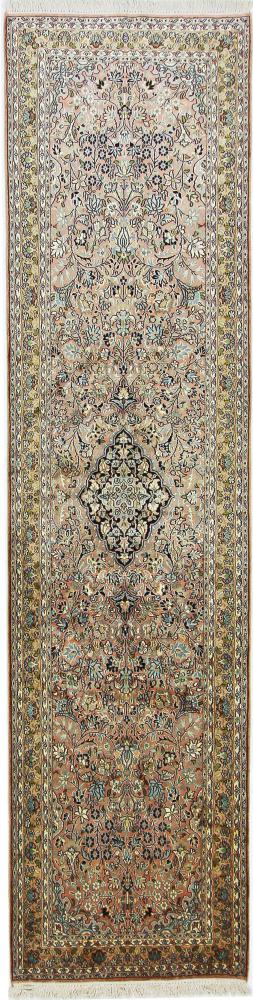 Tapis indien Cachemire Pure Soie 312x79 312x79, Tapis persan Noué à la main