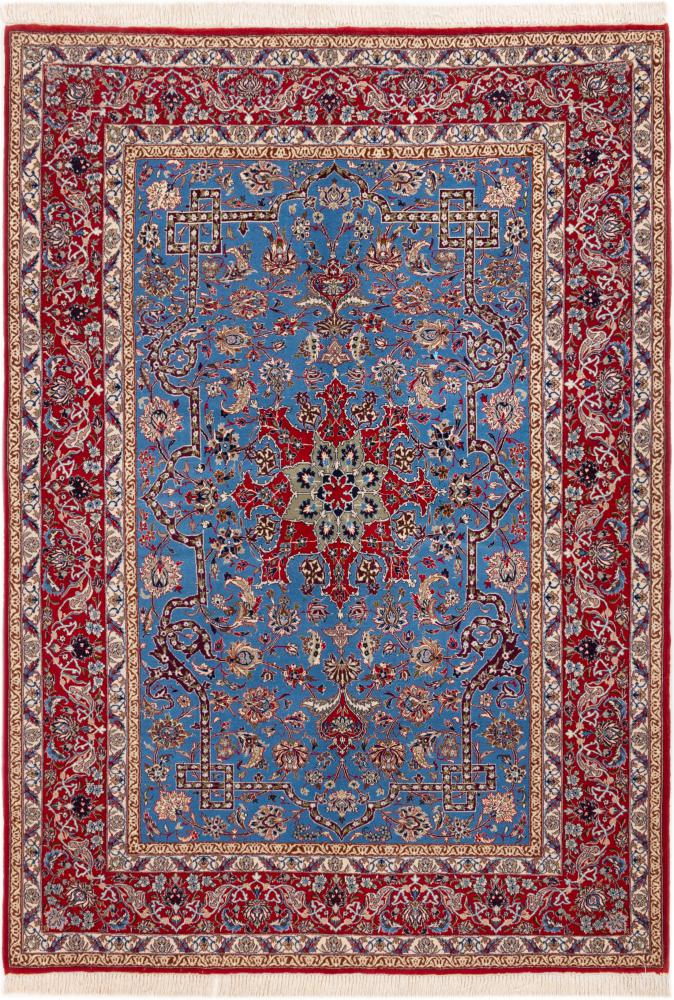 Perserteppich Isfahan Seidenkette 229x162 229x162, Perserteppich Handgeknüpft