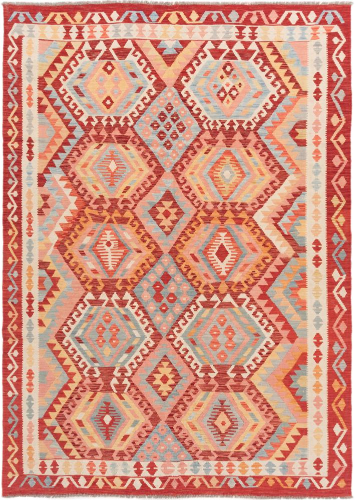 Afghan rug Kilim Afghan 9'6"x6'10" 9'6"x6'10", Persian Rug Woven by hand