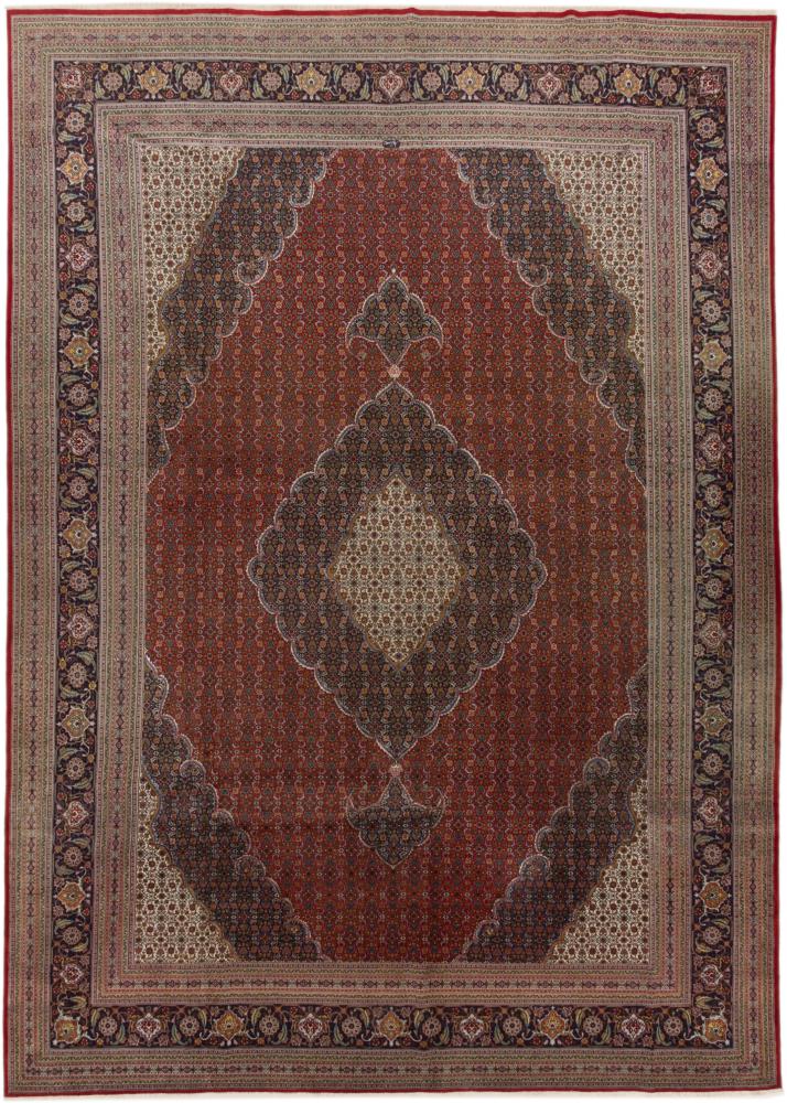 Tapete persa Tabriz 50Raj 13'4"x9'9" 13'4"x9'9", Tapete persa Atado à mão