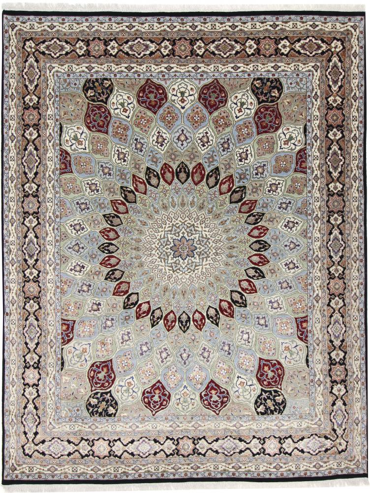 Indisk tæppe Indo Tabriz 254x200 254x200, Persisk tæppe Knyttet i hånden