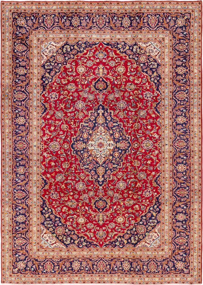 Persisk tæppe Keshan 354x255 354x255, Persisk tæppe Knyttet i hånden