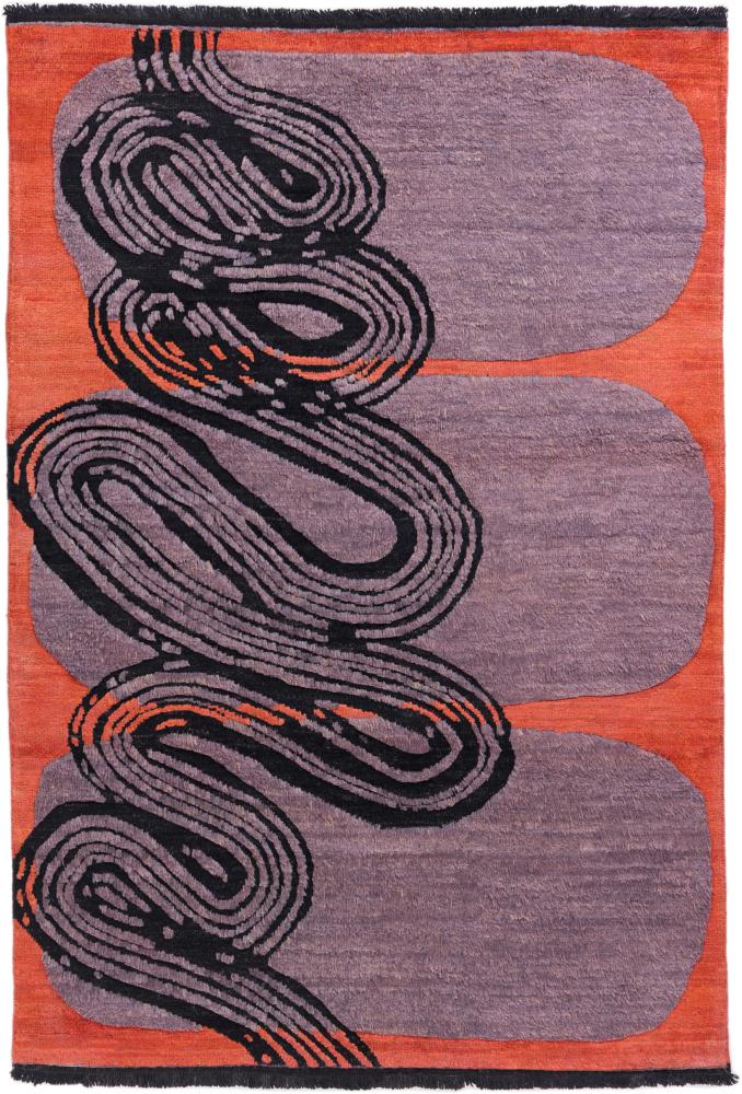 Afghan rug Berber Ela Design 206x143 206x143, Persian Rug Knotted by hand