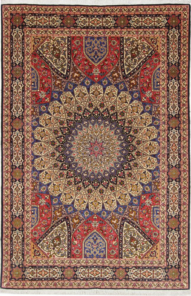 Tapete persa Tabriz 50Raj 252x164 252x164, Tapete persa Atado à mão